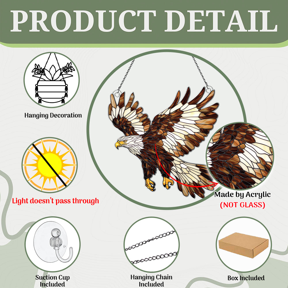 Personalized Eagle acrylic Christmas ornament by Foswick