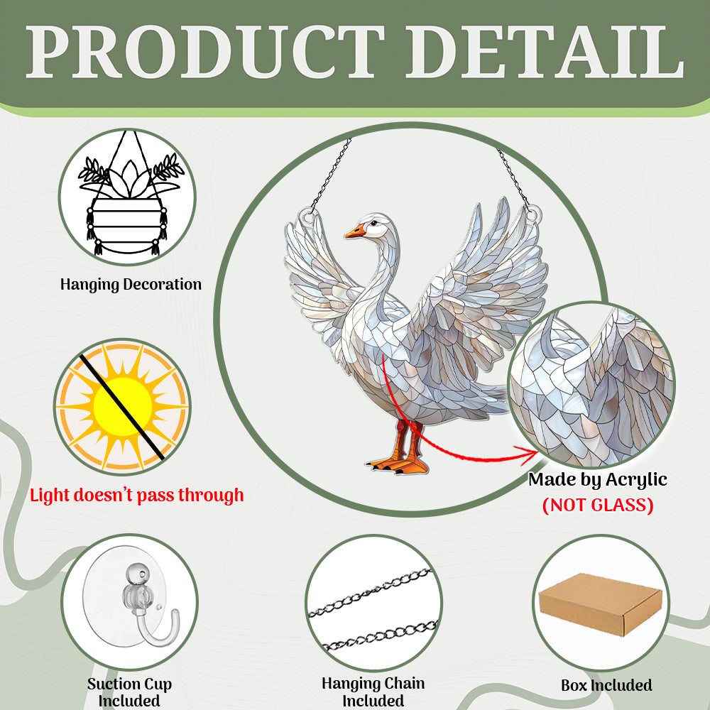 Personalized Goose acrylic Christmas ornament by Foswick