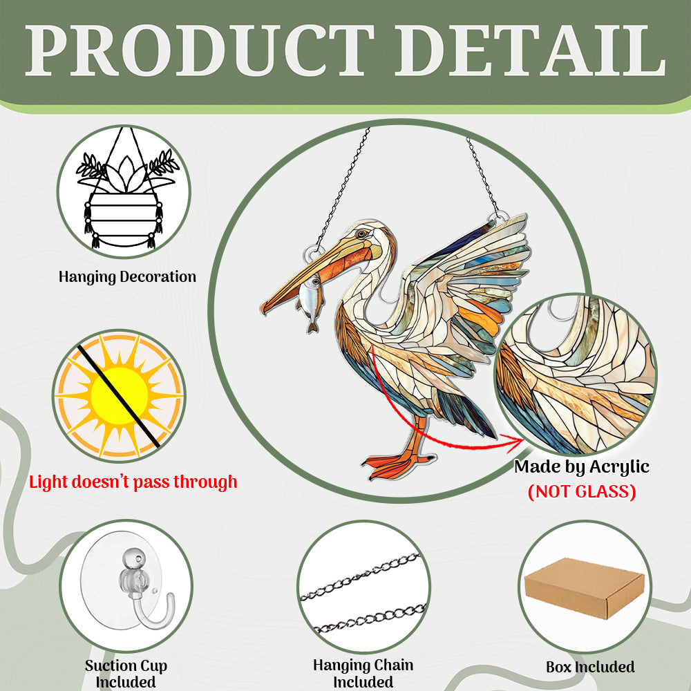 Personalized Pelican acrylic Christmas ornament by Foswick