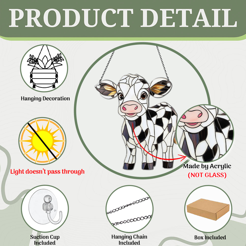 Personalized Baby Milk Cow acrylic Christmas ornament by Foswick