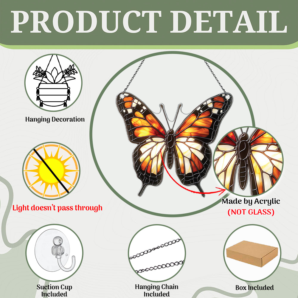 Personalized Monarch Butterfly acrylic Christmas ornament by Foswick