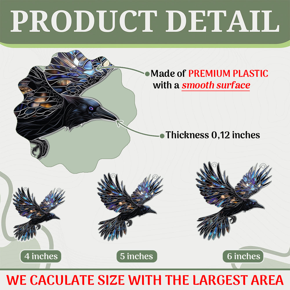 Personalized Raven acrylic Christmas ornament by Foswick