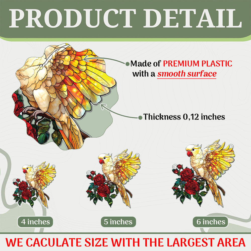 Personalized Cockatoo acrylic Christmas ornament by Foswick