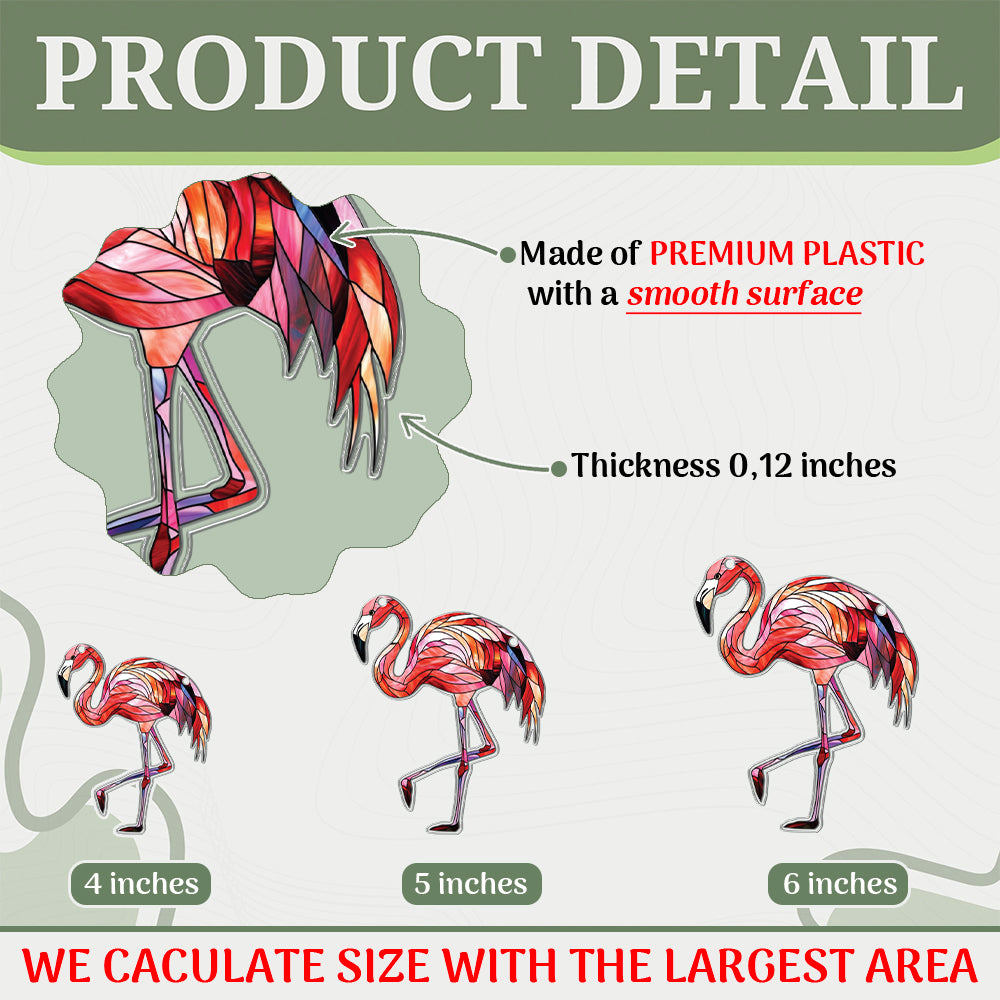 Personalized Flamingo acrylic Christmas ornament by Foswick