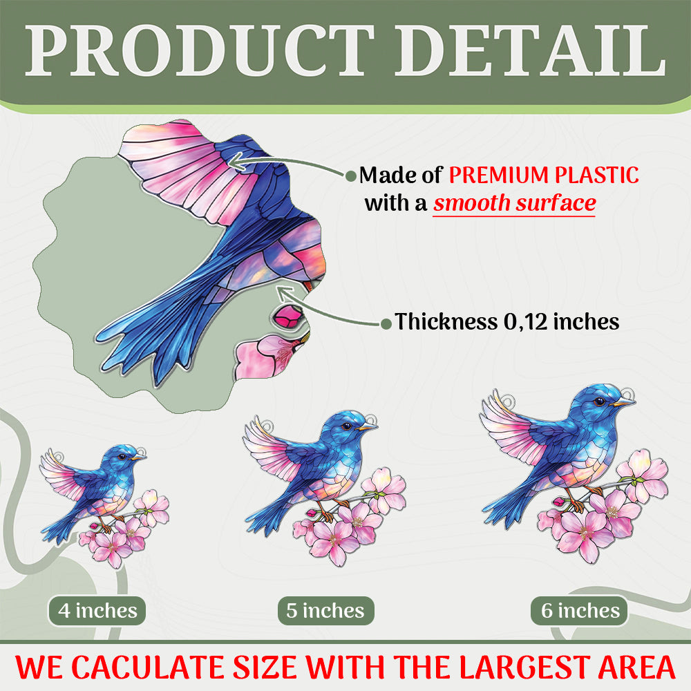 Personalized Bluebird acrylic Christmas ornament by Foswick