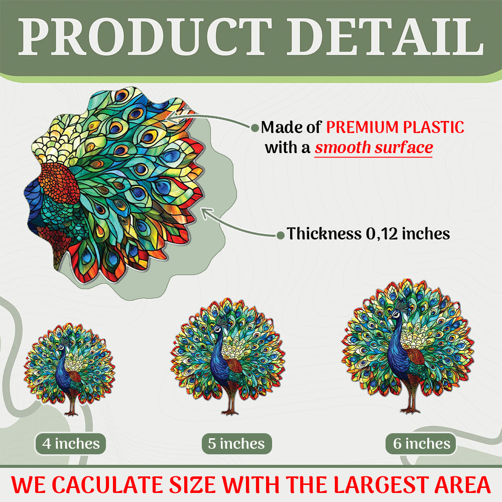 Personalized Peacock acrylic Christmas ornament by Foswick