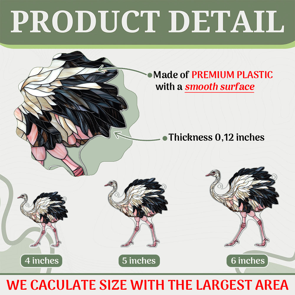 Personalized Ostrich acrylic Christmas ornament by Foswick