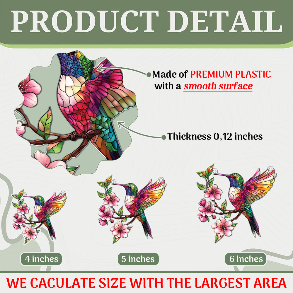 Personalized Hummingbird acrylic Christmas ornament by Foswick