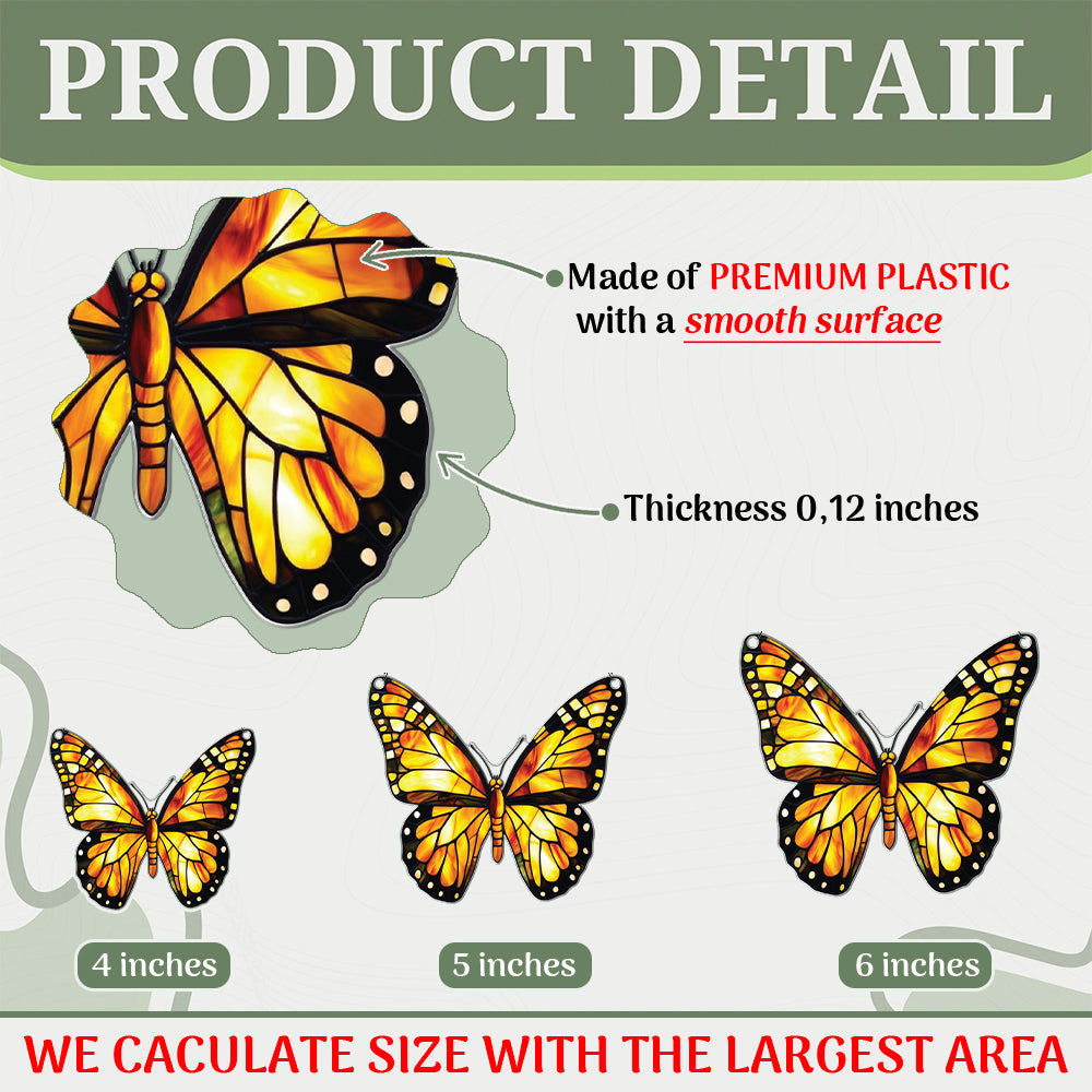 Personalized Yellow Butterfly acrylic Christmas ornament by Foswick