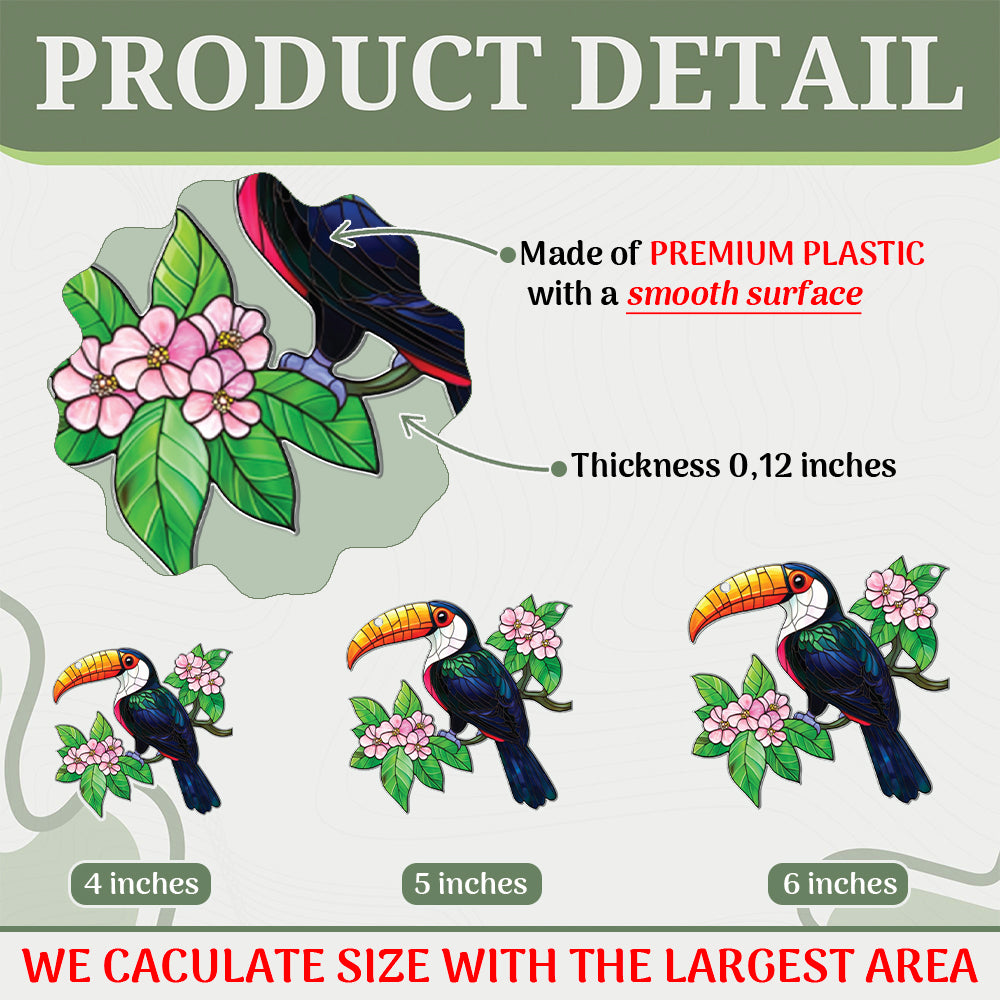 Personalized Toucan acrylic Christmas ornament by Foswick