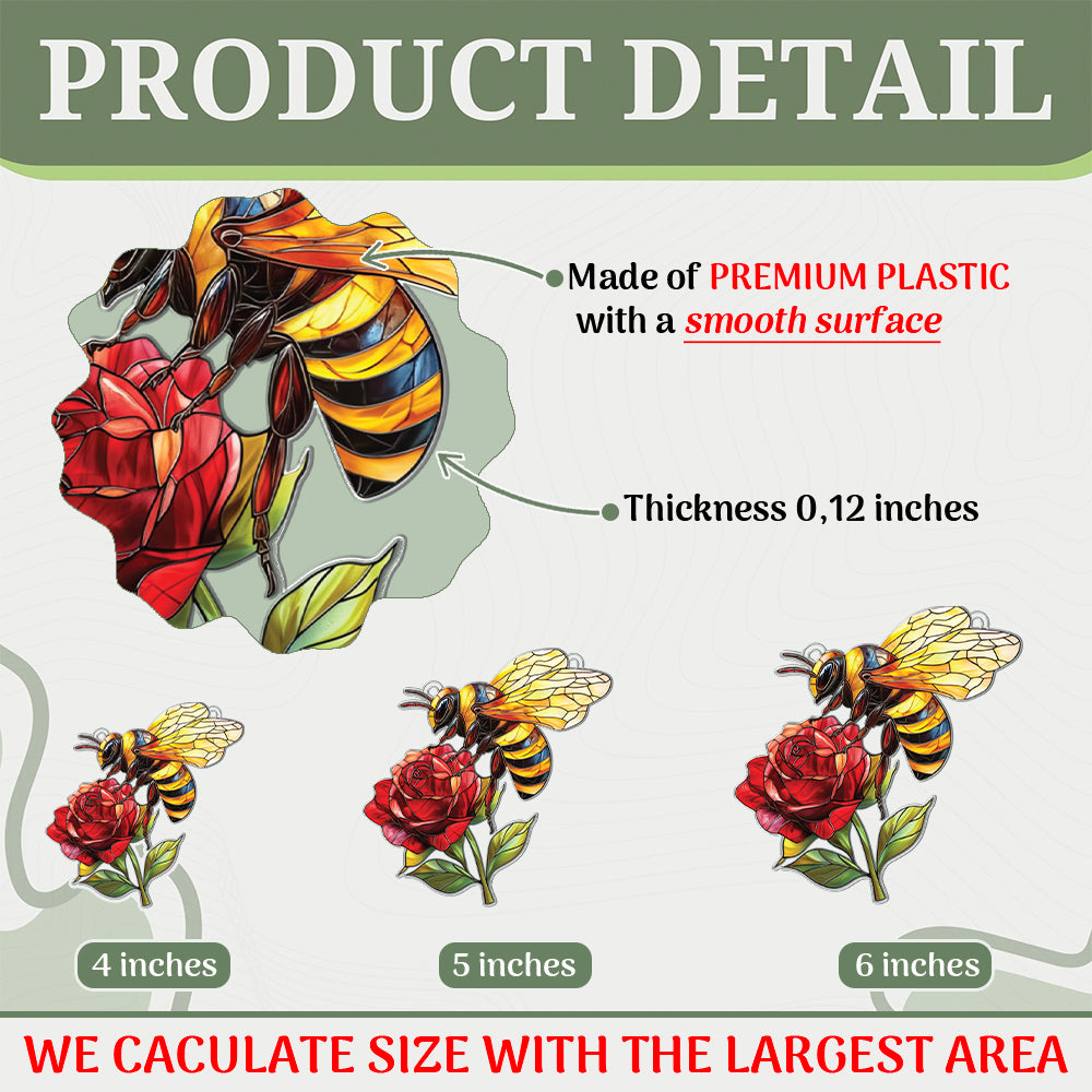 Personalized Bee acrylic Christmas ornament by Foswick