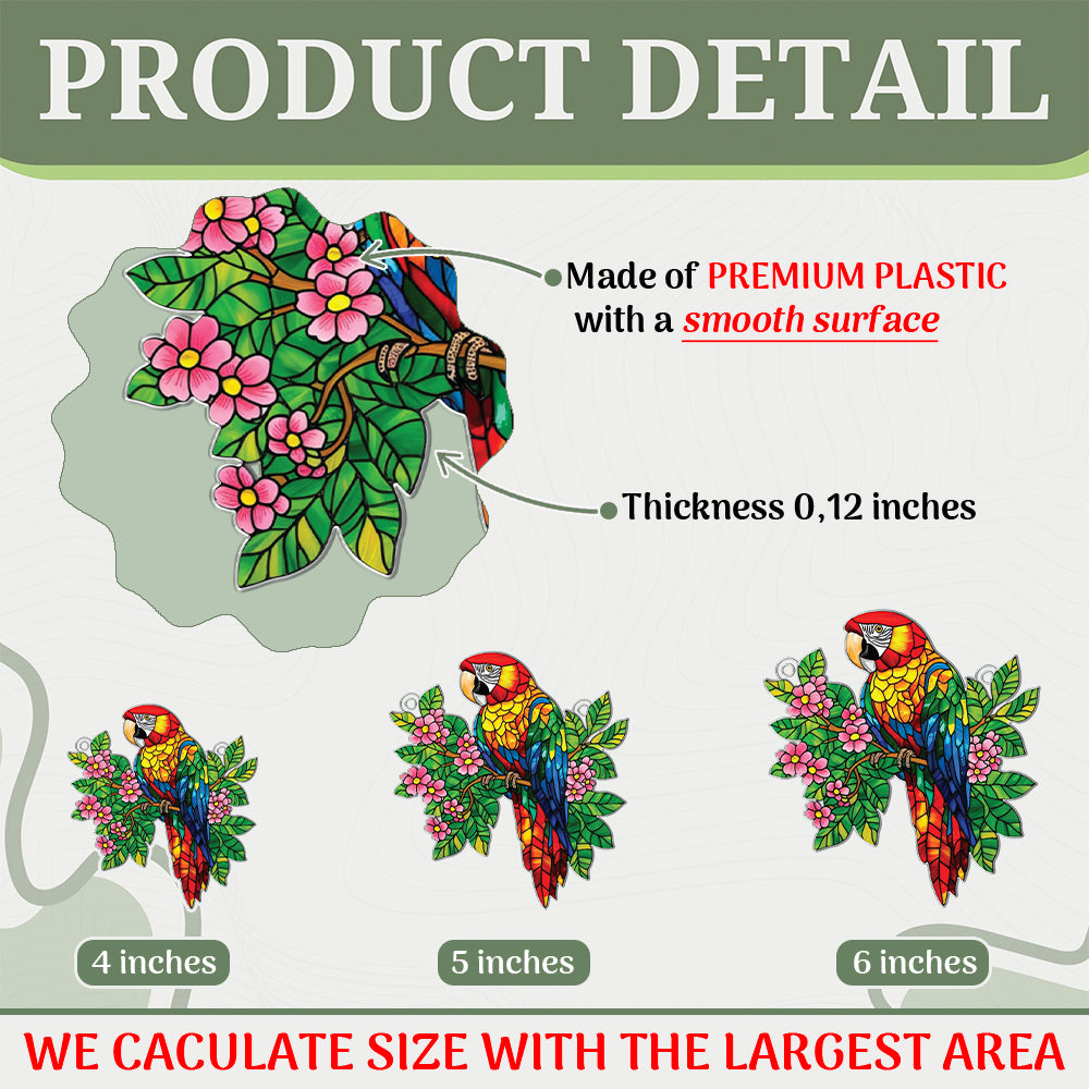 Personalized Macaw Parrot acrylic Christmas ornament by Foswick