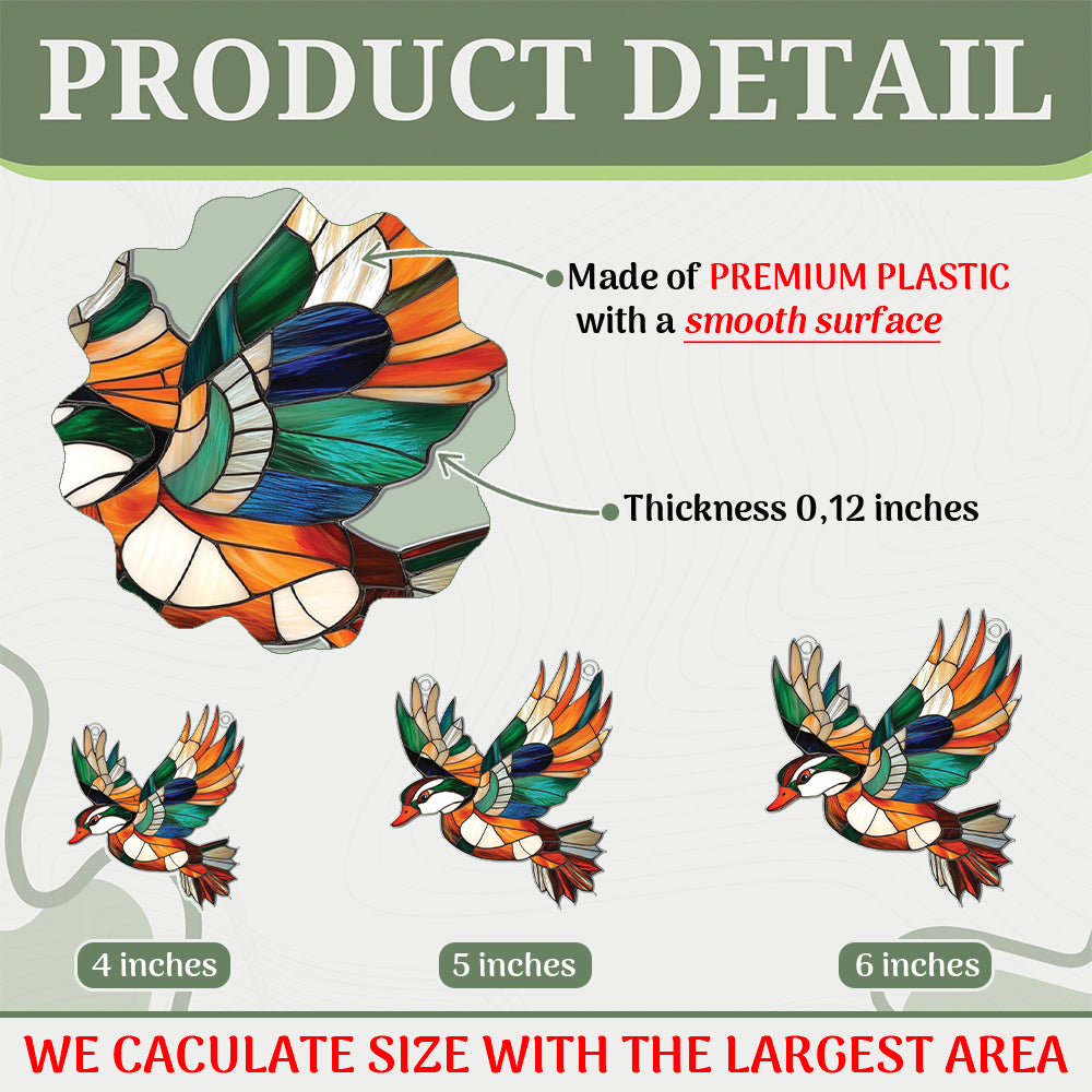 Personalized Mandarin Duck acrylic Christmas ornament by Foswick