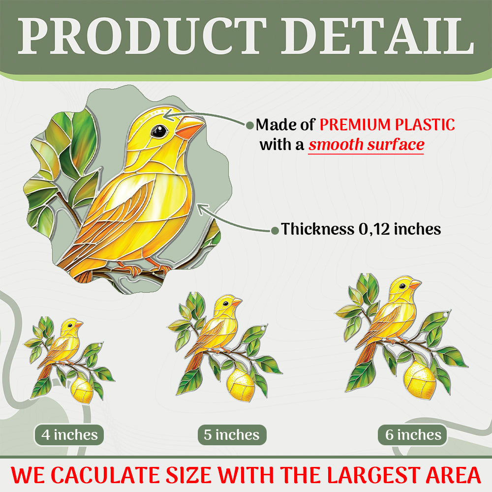Personalized Canary Bird acrylic Christmas ornament by Foswick