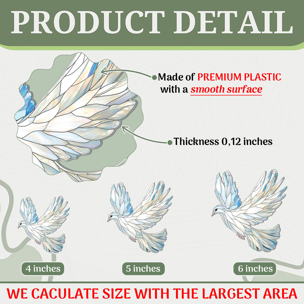 Personalized Dove acrylic Christmas ornament by Foswick