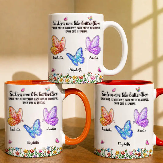 Personalized butterfly ceramic mug